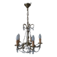 Bronze chandelier with crystal pendants – 5 lights