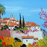 Mediterranean Landscape Oil on canvas (XXth)