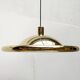 Postmodern Italian vintage brass suspension UFO model S-481 by Luci Italia, 1970s.