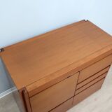 1970s Italian walnut Angelo Mangiarotti 4D series cabinet bar