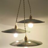 Trio of enamelled sheet metal suspensions