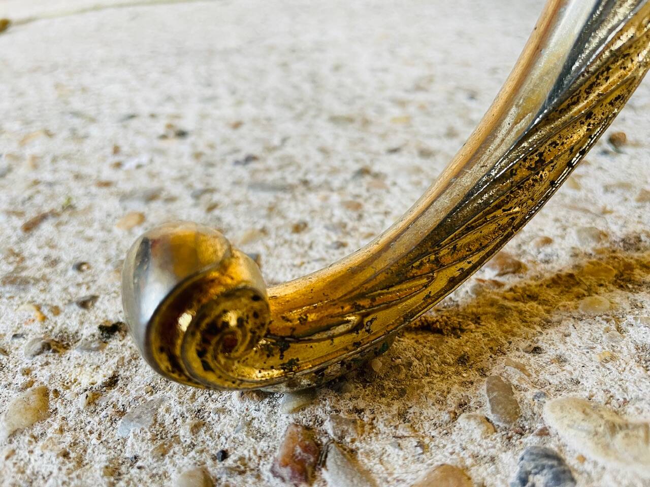 Vintage brass floor lamp, tripod circa 1960s