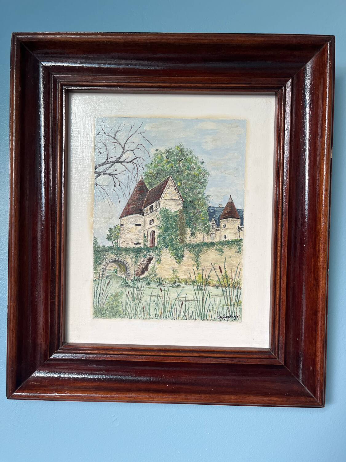 Landscape Painting Lily Saint Georges - Oil Wood Frame