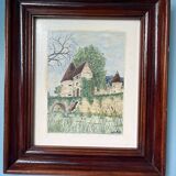 Landscape Painting Lily Saint Georges - Oil Wood Frame