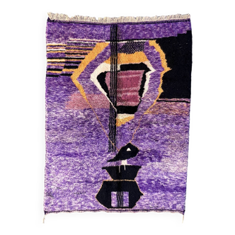 Tapis Marocain Beni M'Rirt violet - 210 x 166 cm