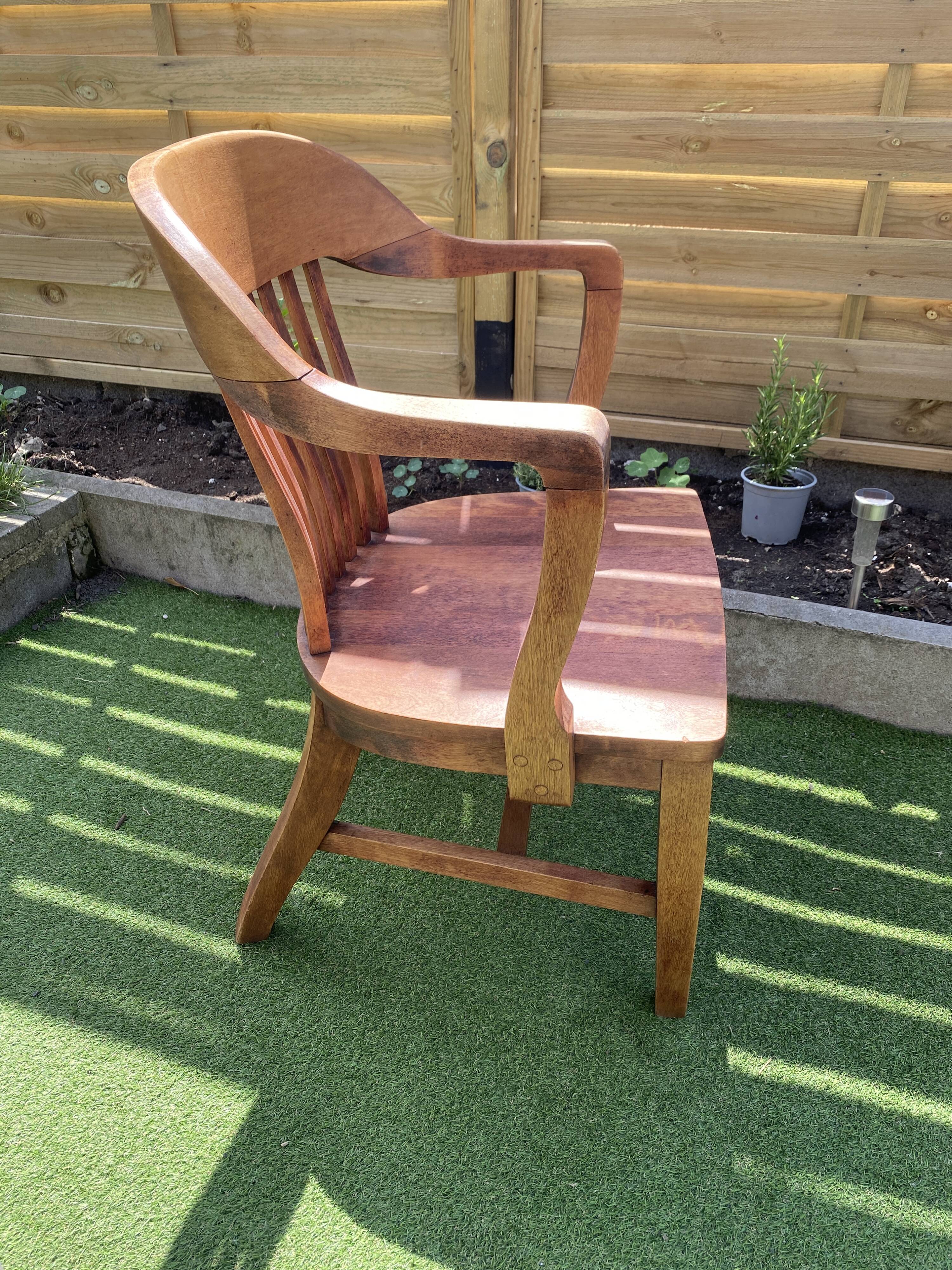 Exotic wood armchair