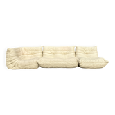 100% authentieke Ligne Roset Togo 1,2z & hoek in Beige leder