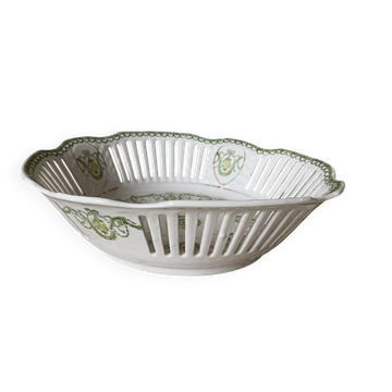 Coupe à fruits en porcelaine ajourée
