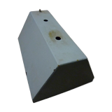 Industrial suspension in enamelled folded metal, vintage 60s