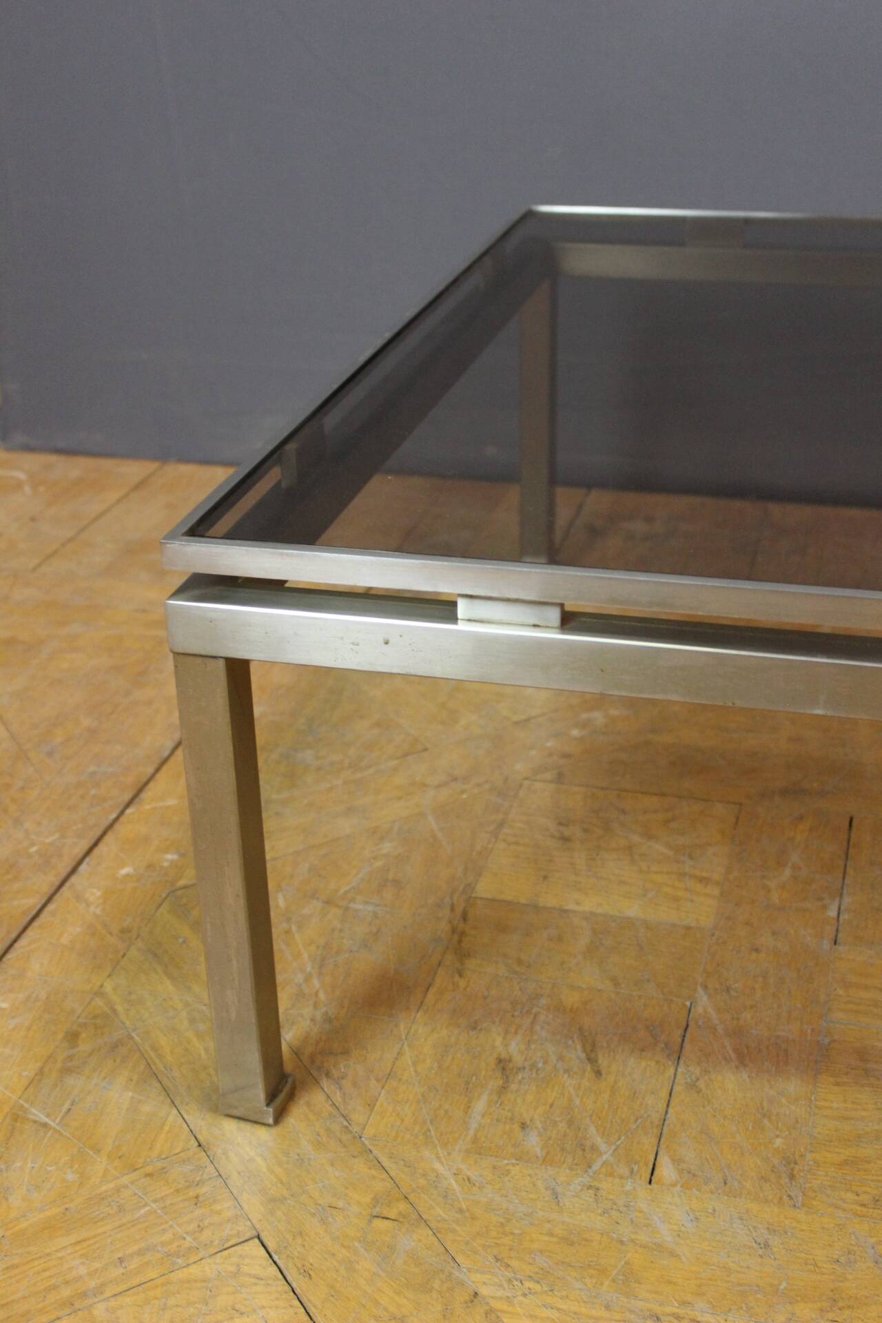 Table Basse carrée par Guy Lefèvre pour la maison Jansen vers 1970