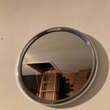 Miroir vintage en inox années 50-60
