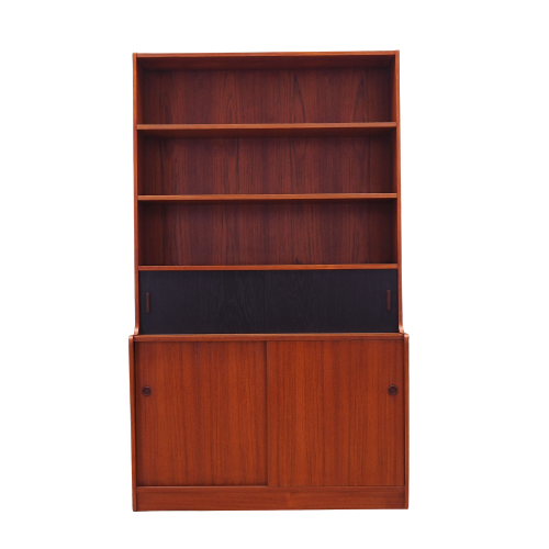 Bibliothèque en teck, design danois, années 70, production: Danemark