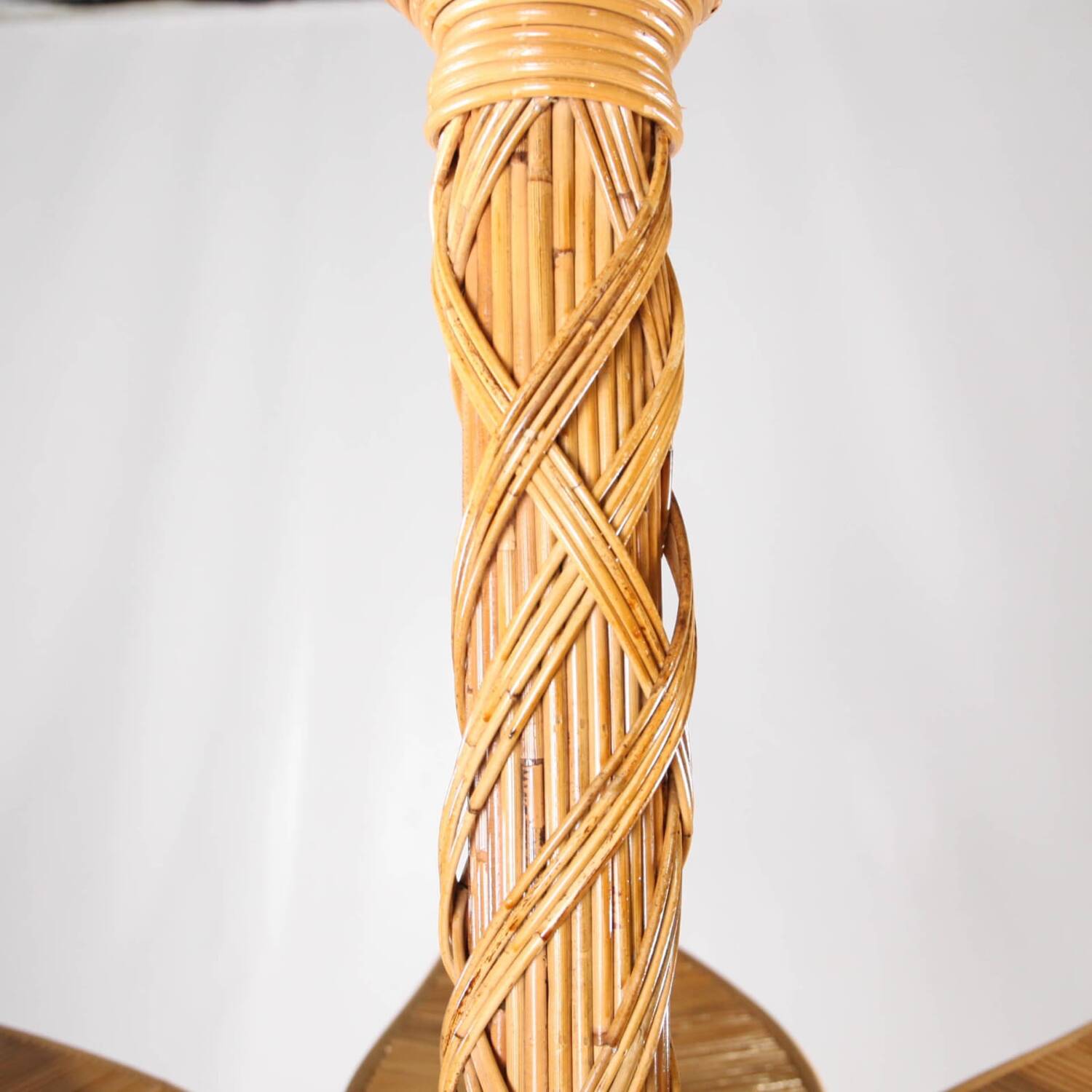 Rattan "leaf" chandelier