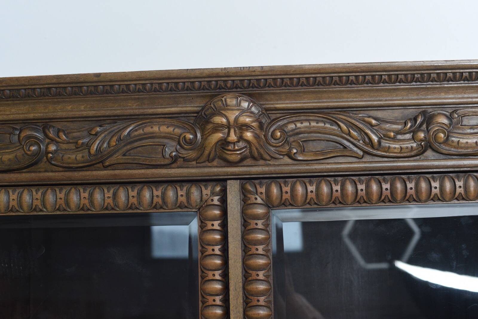 Magnificent Italian Wardrobe in Walnut with Big Lion Feet, 1920s