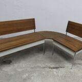 1970 wooden kitchen corner bench set