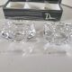 Salt and pepper shaker signed Daum design 70s in their original box