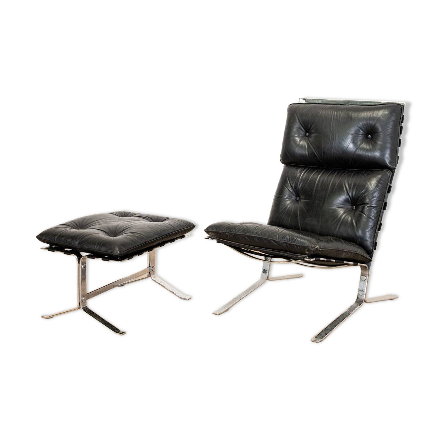 High armchair and ottoman Joker by Olivier Mourgue for Airborn, 1964