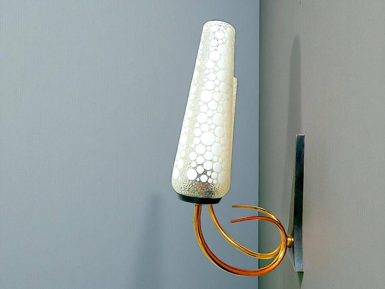 Pair of Mid Century Modern double wall sconce lights