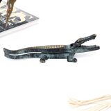 Vintage Brass Crocodile Nutcracker