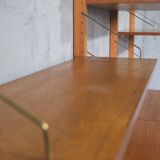 Mid-Century Modular Free Standing  Teak Wall Unit by Kjell Riise for Brodrene Jatogs, Norway, 1960s