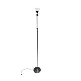 Adjustable / Conical Glass and Black Metal Floor Lamp by Tronconi, 1970s