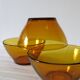 3 yellow amber glass bowls from Duralex in very good condition