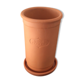 Wine cooler with terracotta saucer