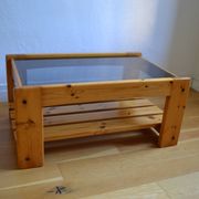 Table basse bois et verre