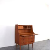 Secrétaire en teck danois du milieu du siècle par Gunnar Nielsen pour Tibergaard, années 1960.