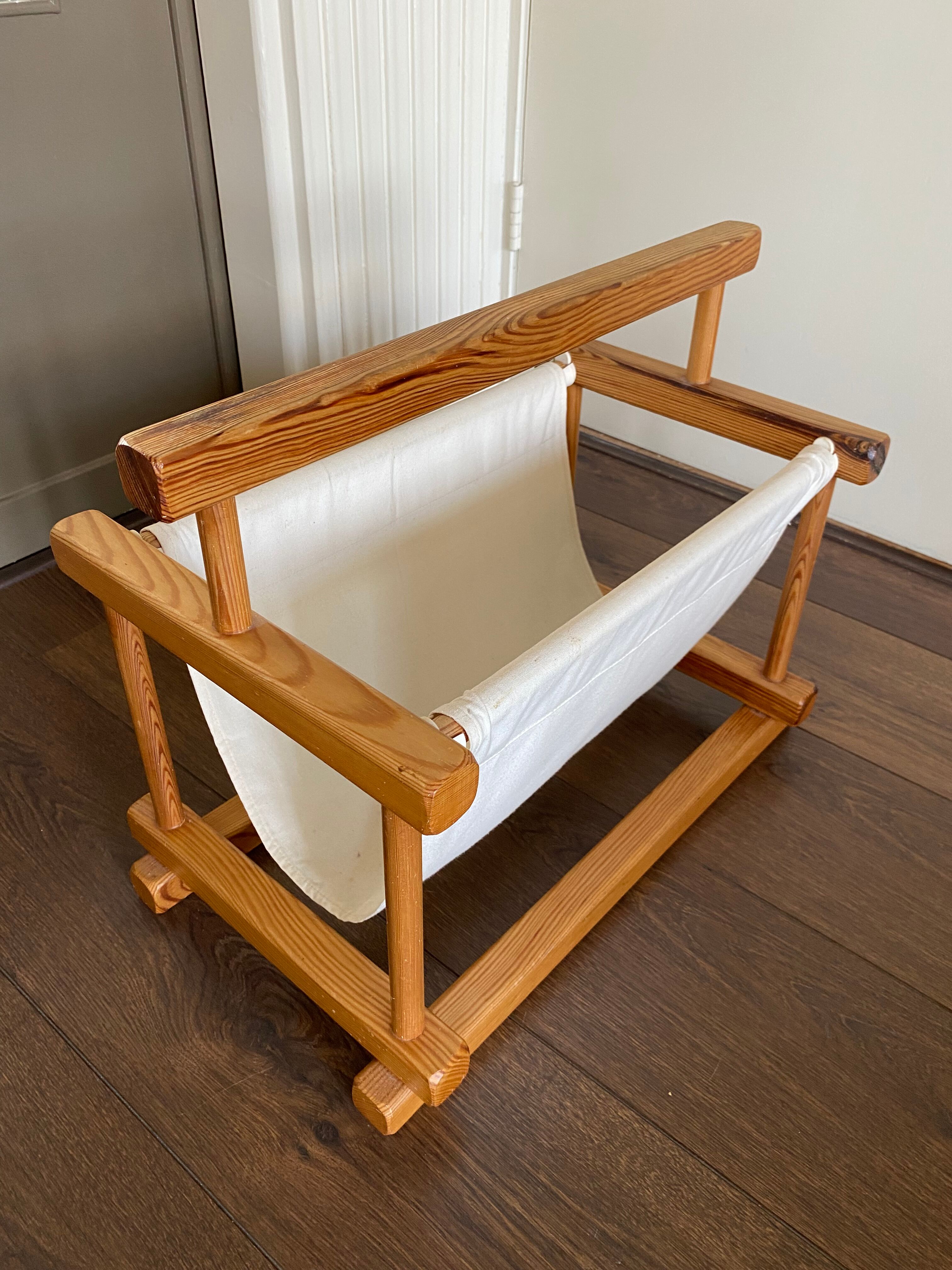 Vintage Scandinavian Sling Magazine Holder by Ate Van Apeldoorn, 1970s