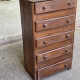 1960s Art Deco chest of drawers in dark wood