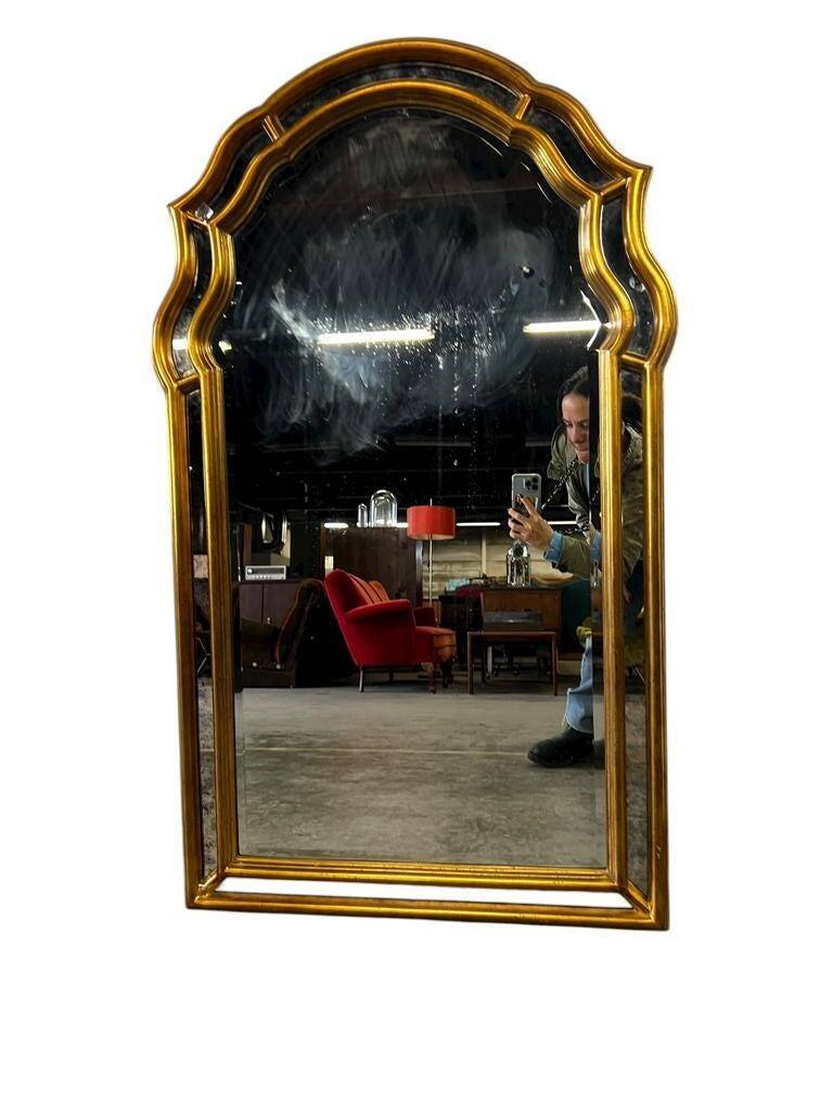 Miroir mural vintage incurvé / miroir Deknudt