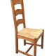 Vintage Set of 4 dining chairs oak and wicker 70's design high back