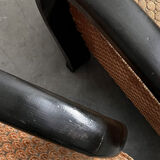 Paire de fauteuils en velours art déco