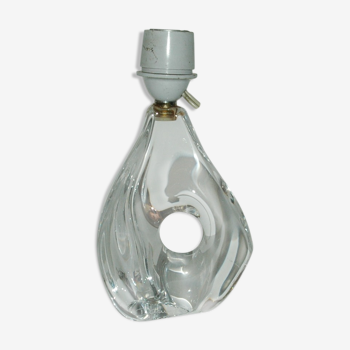 Pied de lampe en cristal Daum années 60