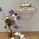Vintage art deco globe pendant light in white and gold frosted glass