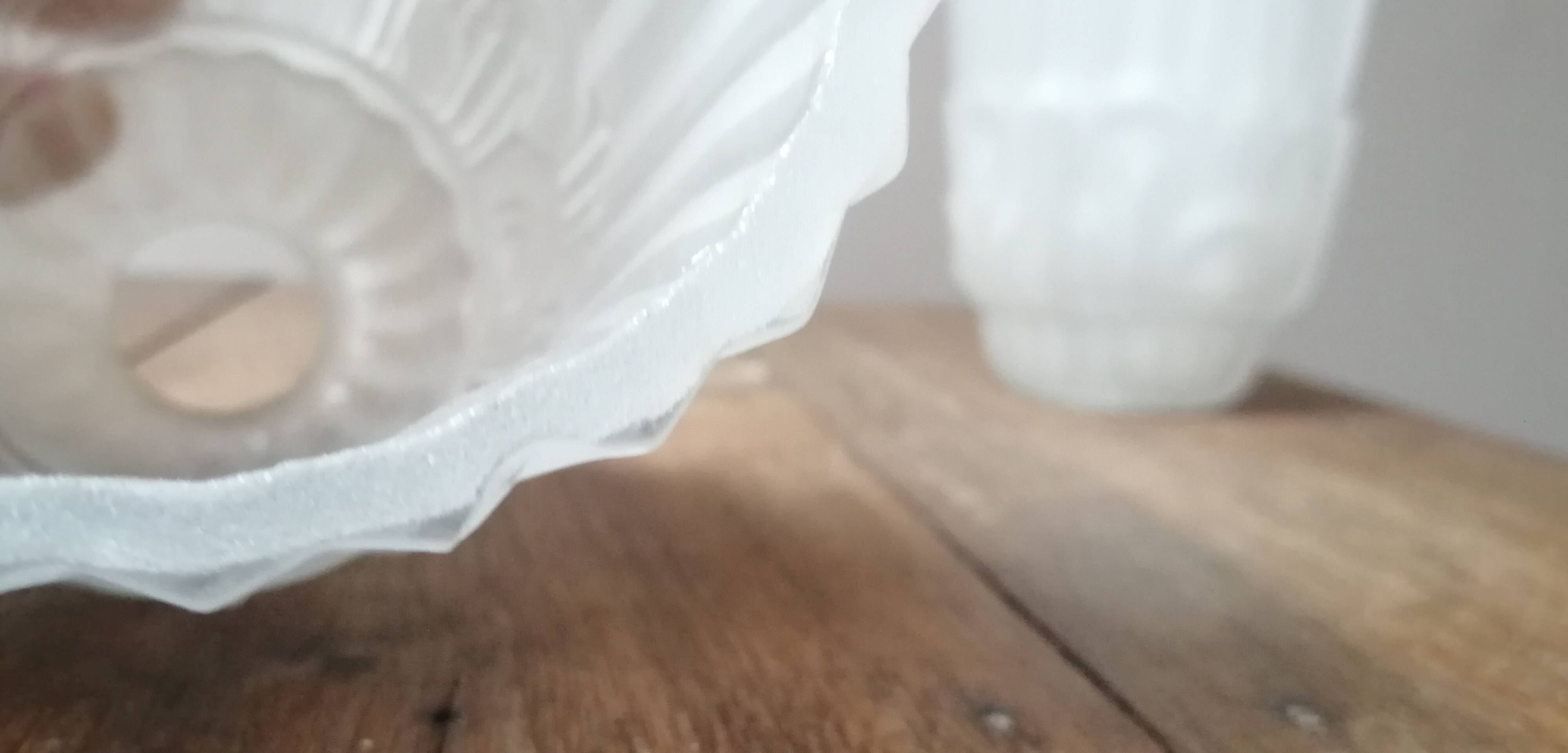 Set of 3 Art Deco frosted glass tulips