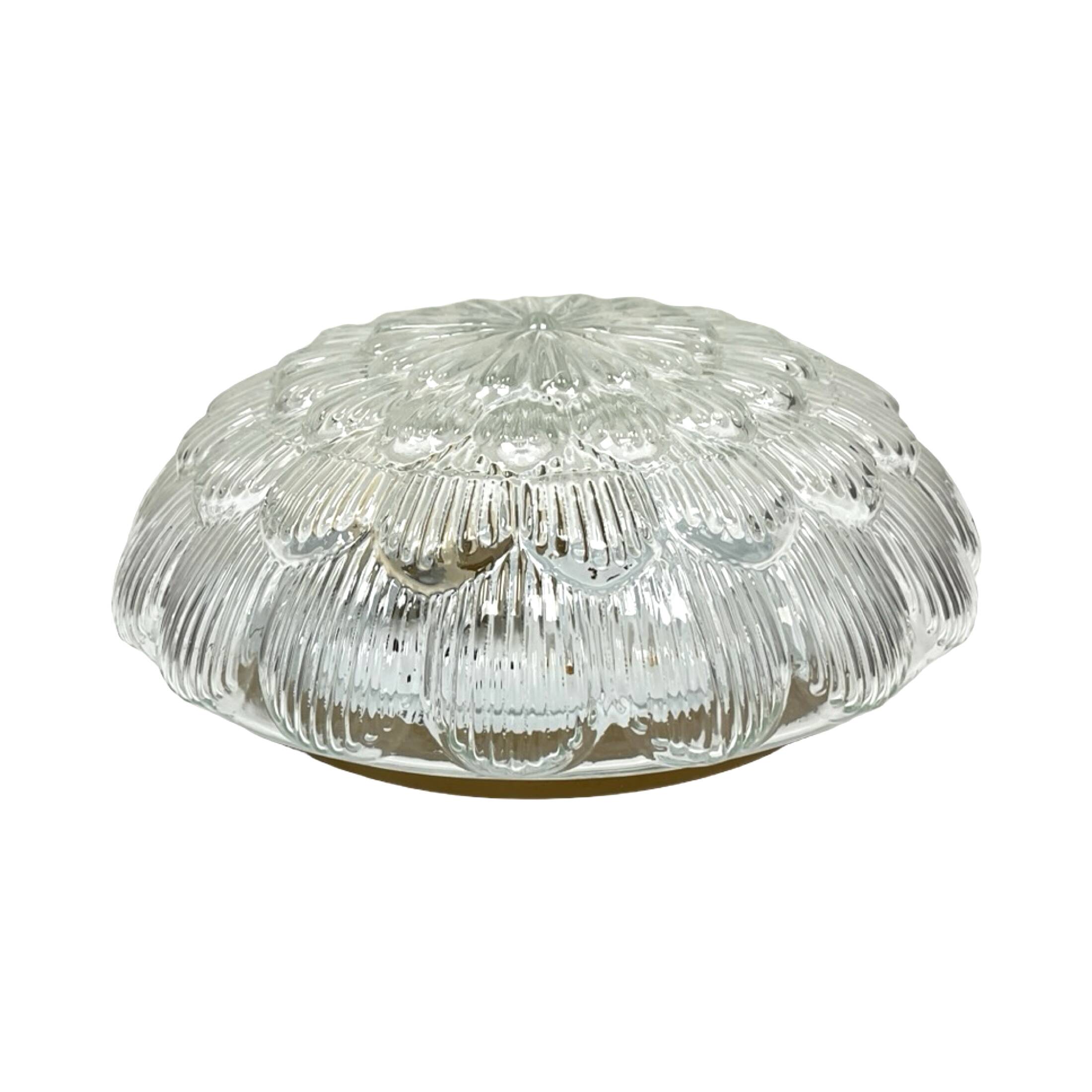 Massive Christmas tree glass ceiling lamp, Belgium, 1970s.