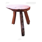 Solid wood tripod side table