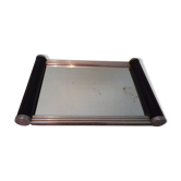 Mirror art deco tray in metal, wood 60