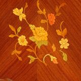 Glass library with rosewood marquetry in the Louis XV style.