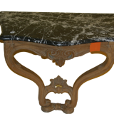Marble and wood support console