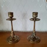 Paire de bougeoirs anciens