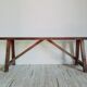 Banc de ferme campagne en bois ancien