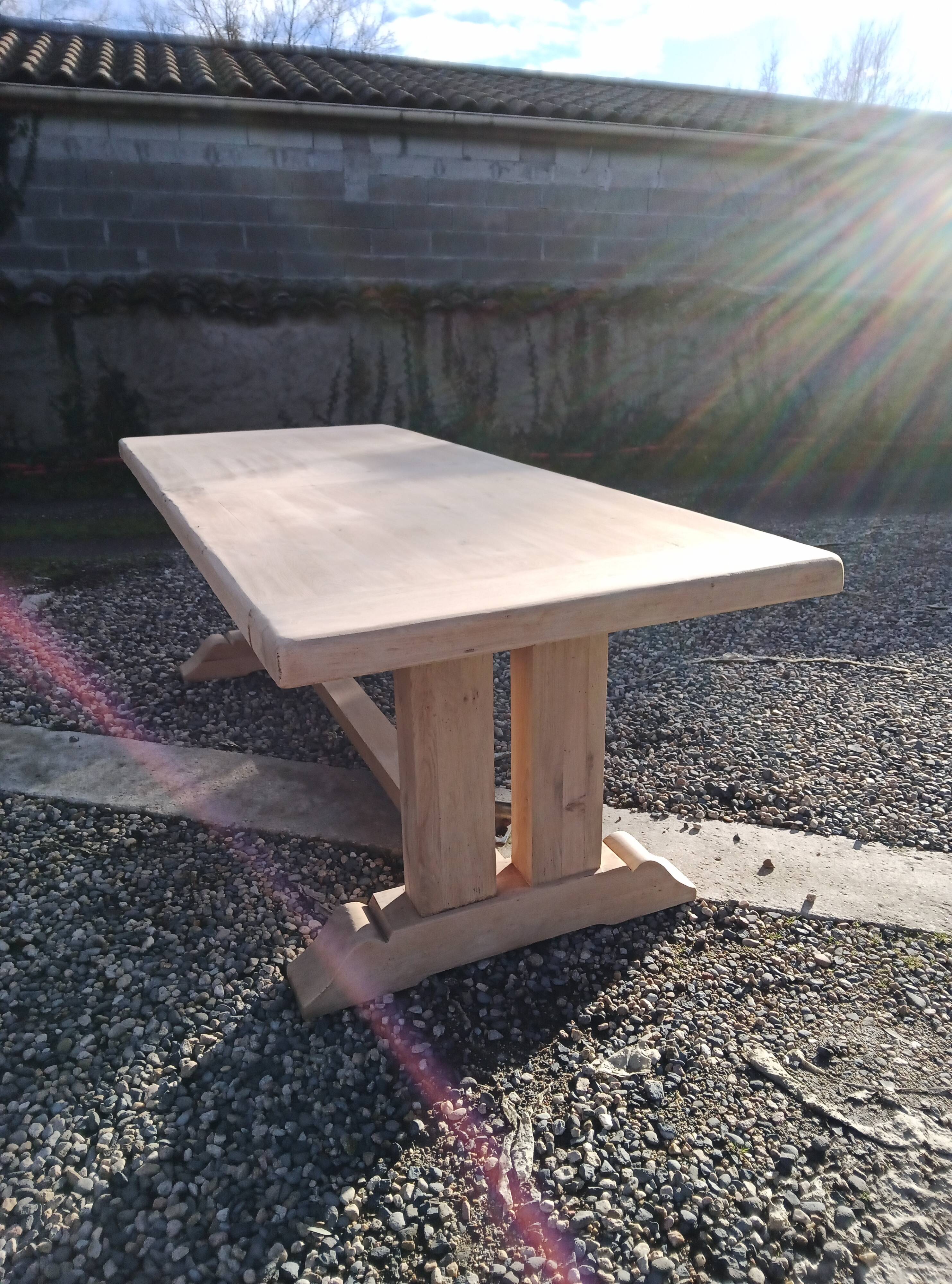 Monastery table made of solid oak.