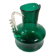 Pichet en verre soufflé vert vintage