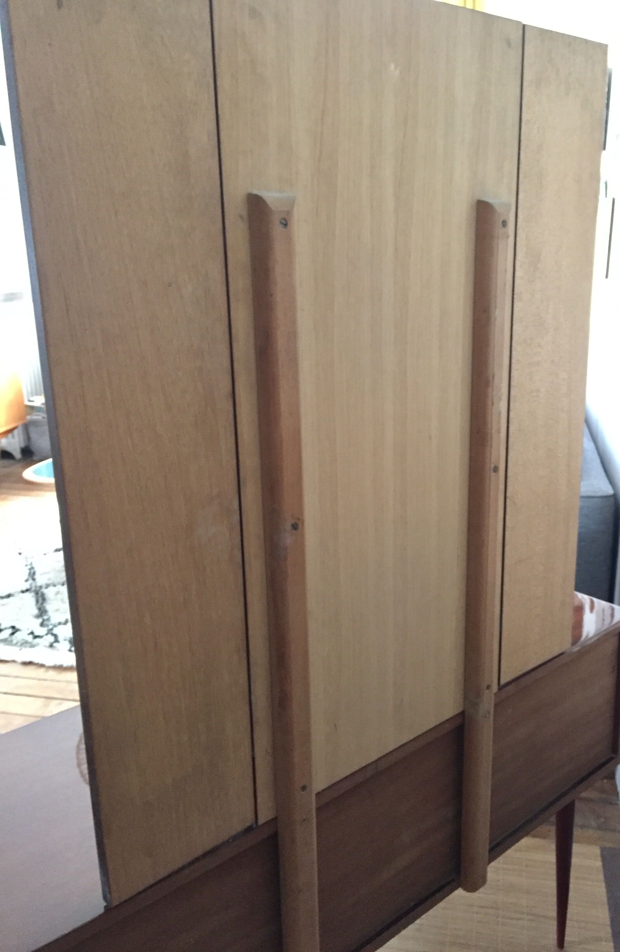 Miroir triptyque 90x80 vintage annee 70