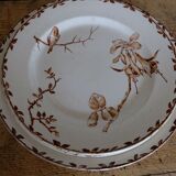 Antique brown Oxford model plate, HB - Choisy-le-Roy Co., 1900s