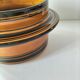 Vintage Luwasa cache-pot in brown caramel and black, ceramic, 1975