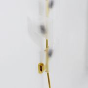 J.T. Kalmar Two Pairs of Large Floral Wall Sconces Auguri in Brass, Austria, 1950s